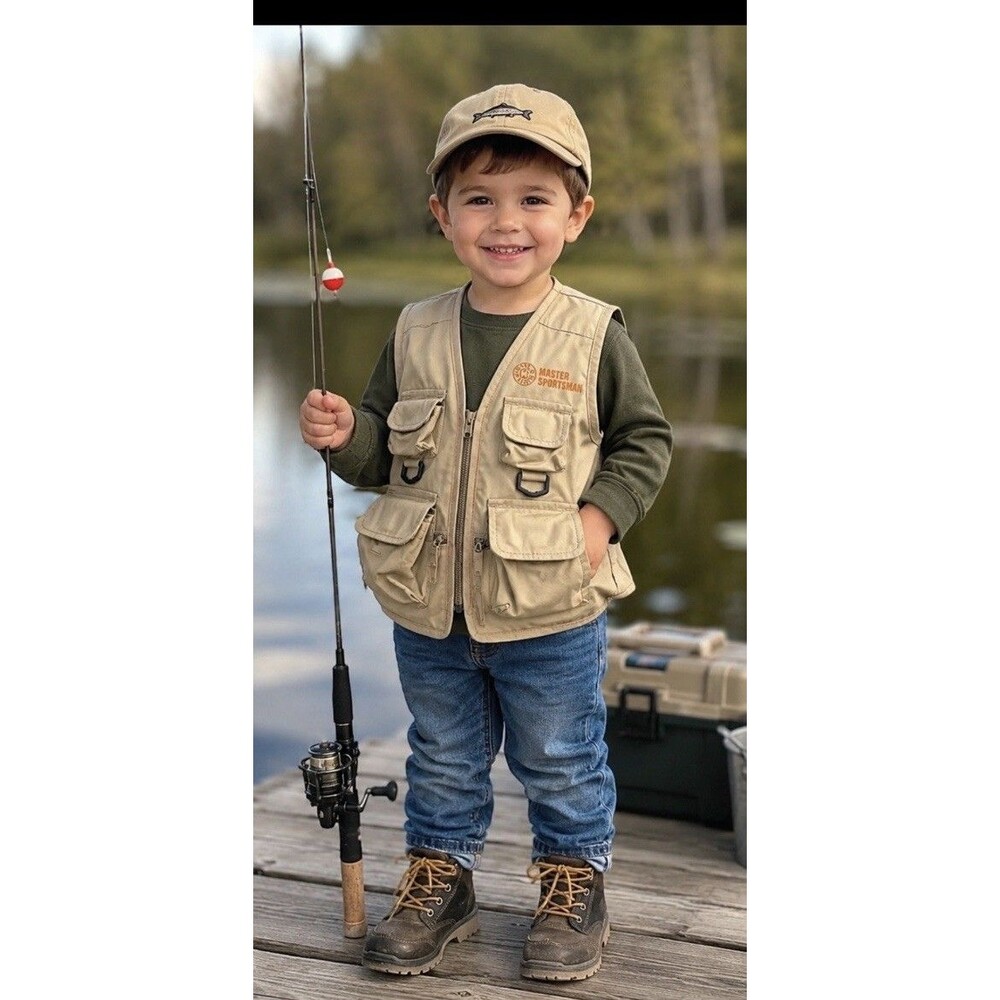 Boys Fishing Vest Size  5/6
